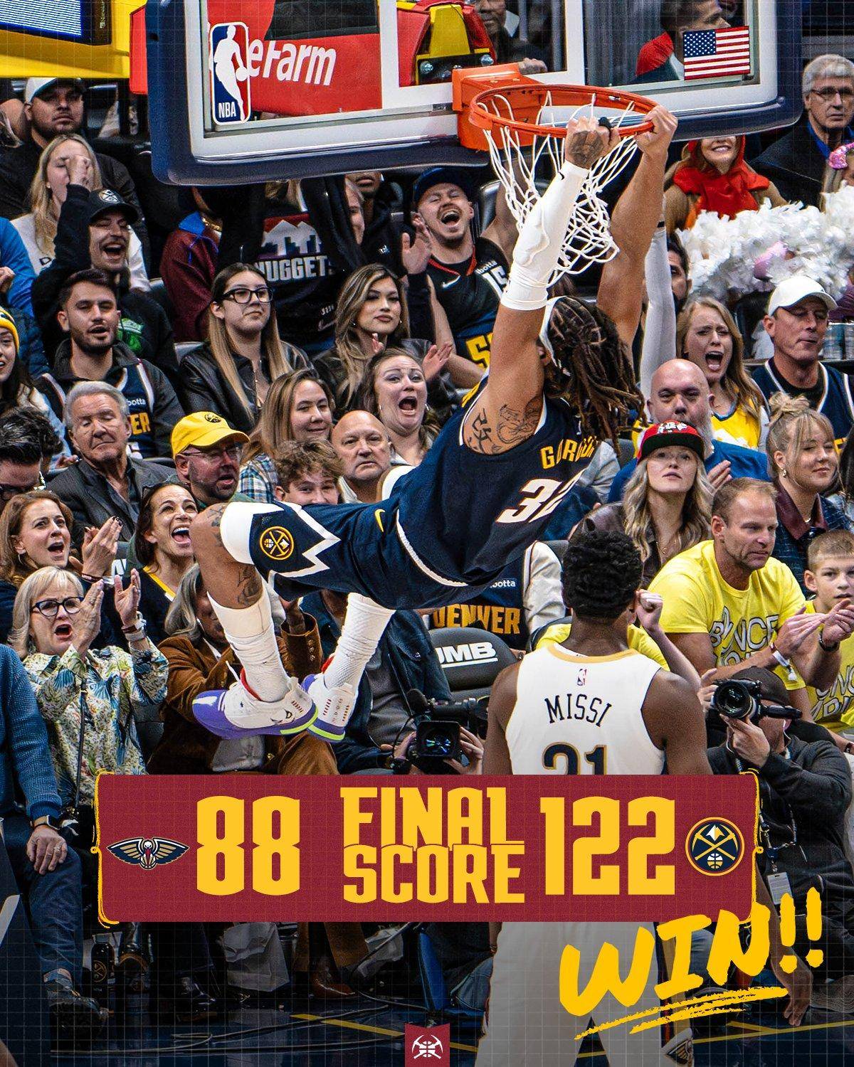 鹈鹕险胜猛龙，约基奇绝境逆转